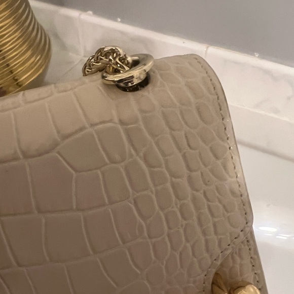 Strathberry Mini East West Leather Shoulder Crossbody Bag in cream - Picture 5 of 6